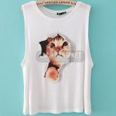 Camiseta Gatinho De Algodão