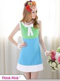 Vestido  Slim Fit Color bowknot